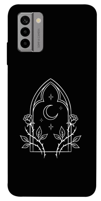 Чехол itsPrint Gothic roses для Nokia G22, black, купить оптом с доставкой