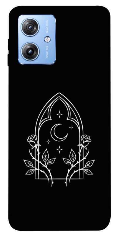 Чохол itsPrint Gothic roses для Motorola Moto G84, black, купити оптом з доставкою