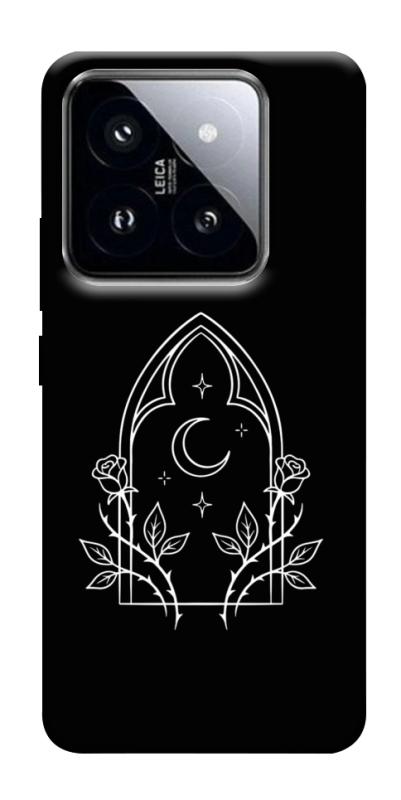 Чехол itsPrint Gothic roses для Xiaomi 14 Pro, black, купить оптом с доставкой