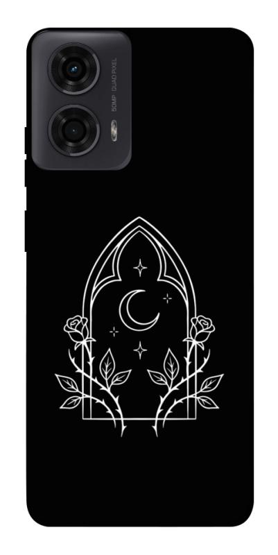Чохол itsPrint Gothic roses для Motorola Moto G24, black, купити оптом з доставкою
