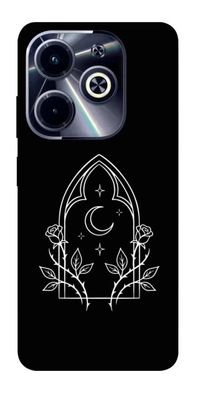 Чохол itsPrint Gothic roses для Infinix Hot 40i, black, купити оптом з доставкою