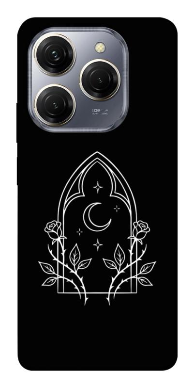 Чохол itsPrint Gothic roses для TECNO Spark 20 Pro, black, купити оптом з доставкою