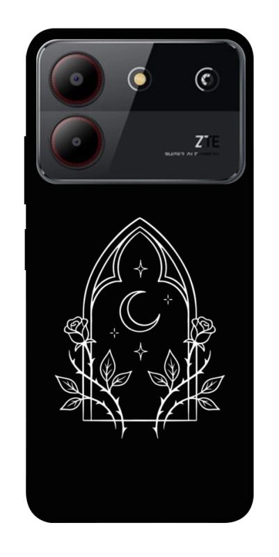 Чохол itsPrint Gothic roses для ZTE Blade A54 4G, black, купити оптом з доставкою