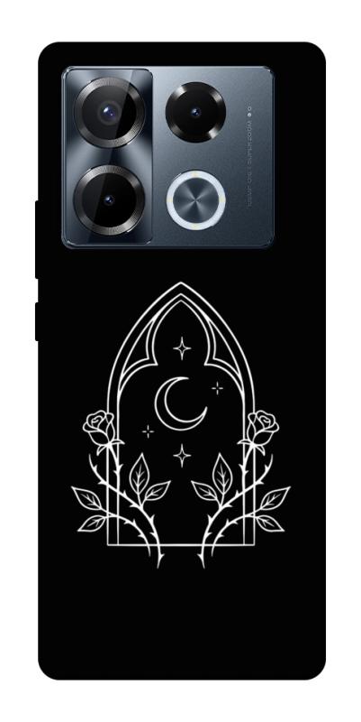 Чохол itsPrint Gothic roses для Infinix Note 40 Pro 4G, black, купити оптом з доставкою