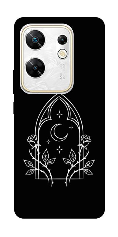Чохол itsPrint Gothic roses для Infinix Zero 30 4G, black, купити оптом з доставкою