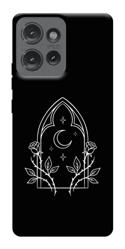 Чохол itsPrint Gothic roses для Motorola Edge 50, black, купити оптом з доставкою