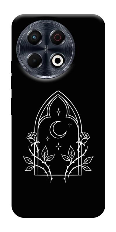 Чехол itsPrint Gothic roses для TECNO Spark 30 Pro (KL7), black, купить оптом с доставкой