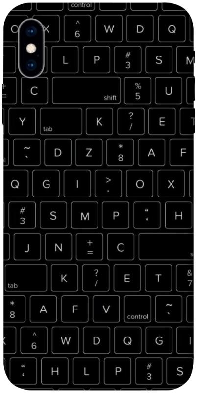 Чехол itsPrint Keyboard для Apple iPhone X (5.8"), black, купить оптом с доставкой
