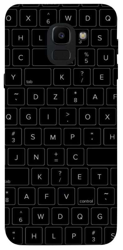 Чехол itsPrint Keyboard для Samsung J600F Galaxy J6 (2018), black, купить оптом с доставкой
