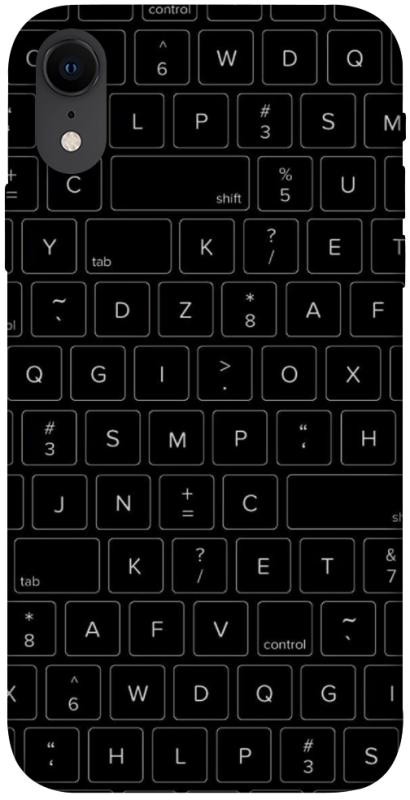 Чехол itsPrint Keyboard для Apple iPhone XR (6.1"), black, купить оптом с доставкой