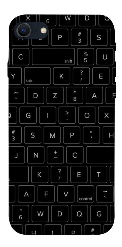Чехол itsPrint Keyboard для Apple iPhone SE (2020), black, купить оптом с доставкой