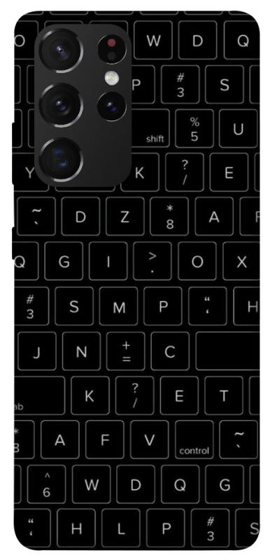 Чехол itsPrint Keyboard для Samsung Galaxy S21 Ultra, black, купить оптом с доставкой