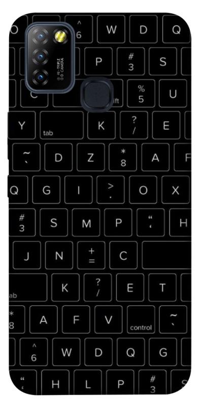 Чехол itsPrint Keyboard для Infinix Hot 10 Lite, black, купить оптом с доставкой