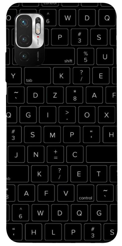 Чехол itsPrint Keyboard для Xiaomi Redmi Note 10 5G, black, купить оптом с доставкой