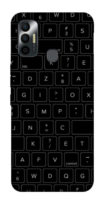 Чохол itsPrint Keyboard для TECNO Spark 7, black, купити оптом з доставкою