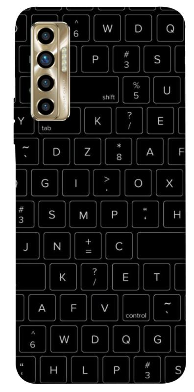 Чохол itsPrint Keyboard для TECNO Camon 17P, black, купити оптом з доставкою