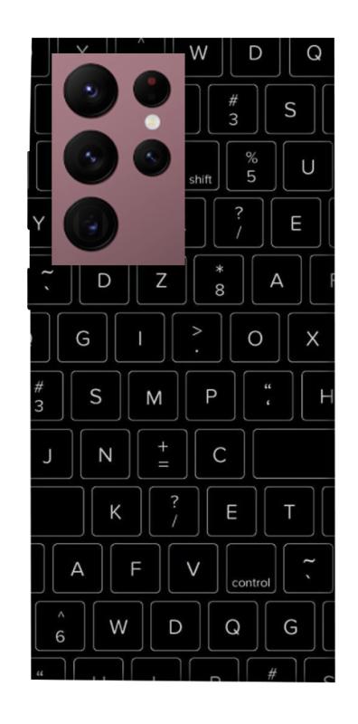 Чехол itsPrint Keyboard для Samsung Galaxy S22 Ultra, black, купить оптом с доставкой