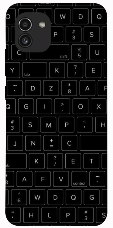 Чохол itsPrint Keyboard для Samsung Galaxy A03, black, купити оптом з доставкою