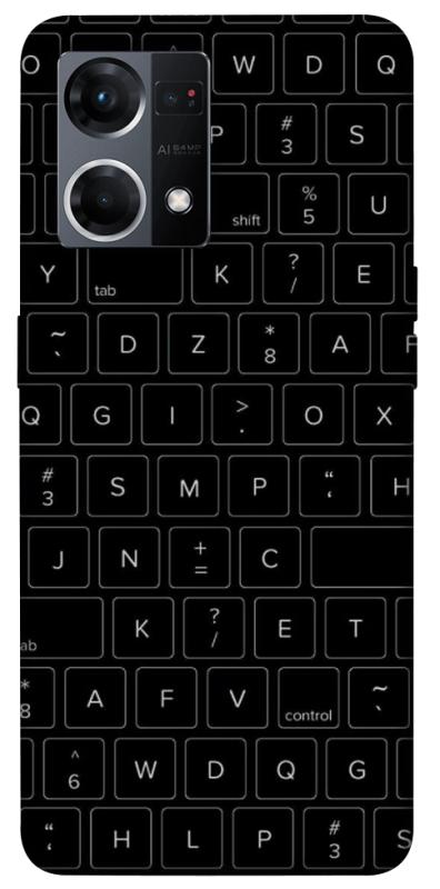 Чохол itsPrint Keyboard для Oppo Reno 7 4G, black, купити оптом з доставкою