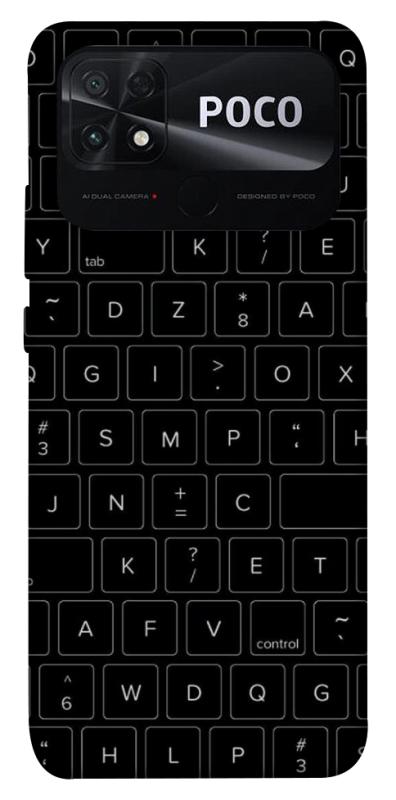 Чехол itsPrint Keyboard для Xiaomi Poco C40, black, купить оптом с доставкой