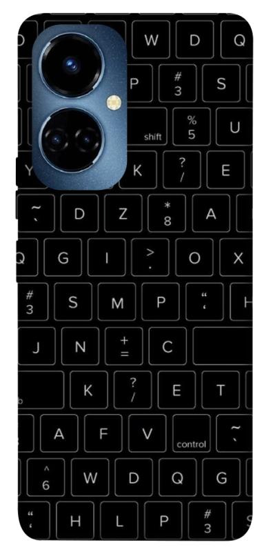 Чехол itsPrint Keyboard для TECNO Camon 19 (CI6n) / 19 Pro (CI8n), black, купить оптом с доставкой
