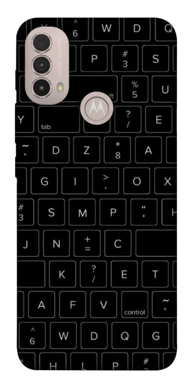 Чохол itsPrint Keyboard для Motorola Moto E40, black, купити оптом з доставкою