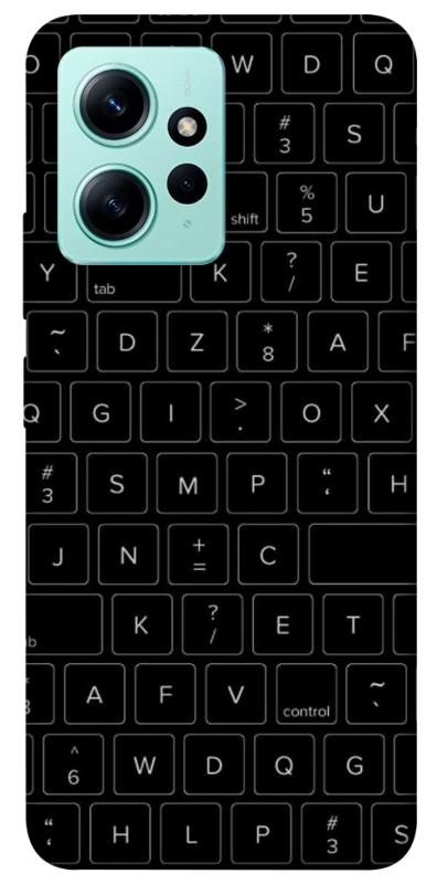 Чехол itsPrint Keyboard для Xiaomi Redmi Note 12 4G, black, купить оптом с доставкой