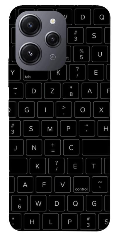 Чехол itsPrint Keyboard для Xiaomi Redmi 12, black, купить оптом с доставкой