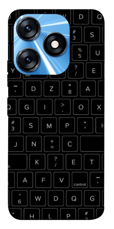 Чехол itsPrint Keyboard для TECNO Spark 10 Pro, black, купить оптом с доставкой