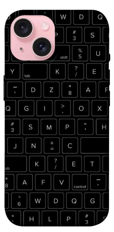 Чохол itsPrint Keyboard для Apple iPhone 15 (6.1"), black, купити оптом з доставкою