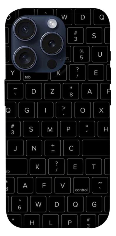 Чохол itsPrint Keyboard для Apple iPhone 15 Pro (6.1"), black, купити оптом з доставкою