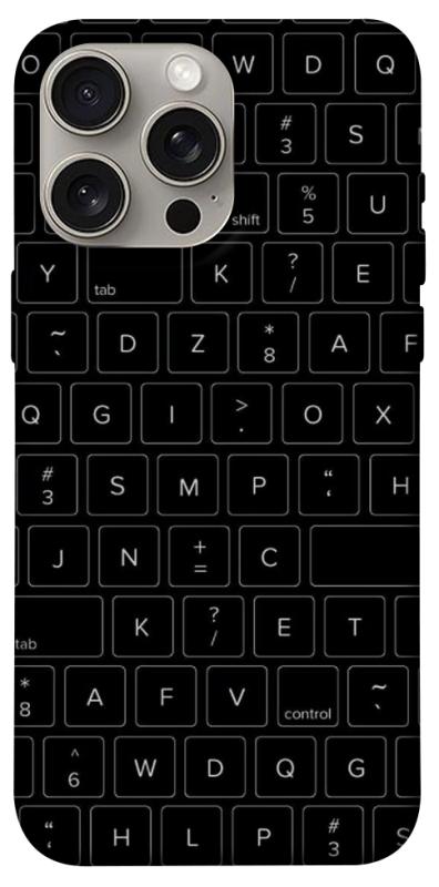 Чохол itsPrint Keyboard для Apple iPhone 15 Pro Max (6.7"), black, купити оптом з доставкою