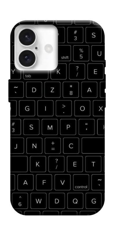 Чохол itsPrint Keyboard для Apple iPhone 16 (6.1"), black, купити оптом з доставкою