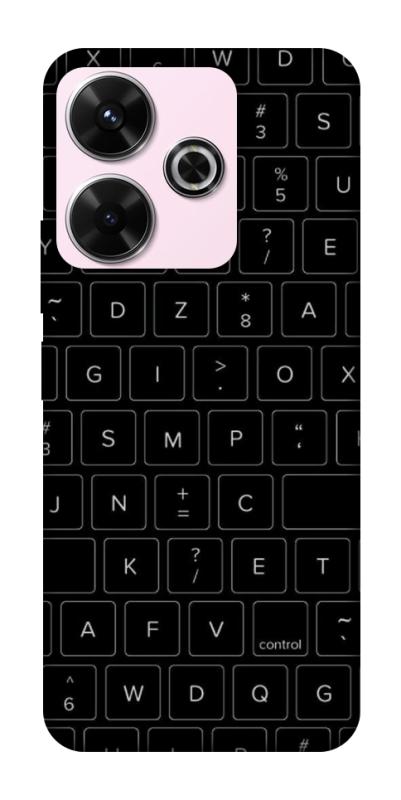 Чехол itsPrint Keyboard для Xiaomi Redmi 13 4G / Poco M6 4G, black, купить оптом с доставкой