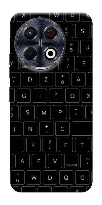 Чехол itsPrint Keyboard для TECNO Spark 30 Pro (KL7), black, купить оптом с доставкой