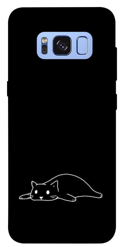 Чохол itsPrint Lazy cat для Samsung G950 Galaxy S8, black, купити оптом з доставкою