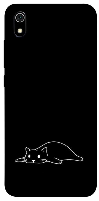 Чохол itsPrint Lazy cat для Xiaomi Redmi 7A, black, купити оптом з доставкою