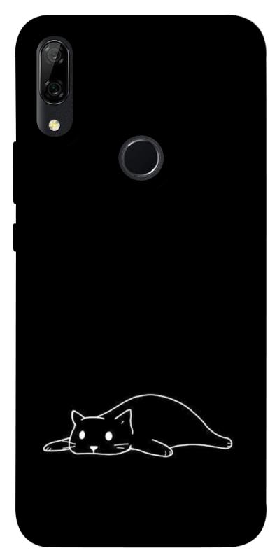 Чехол itsPrint Lazy cat для Huawei P Smart Z, black, купить оптом с доставкой
