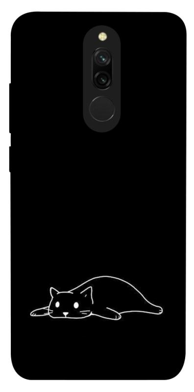 Чохол itsPrint Lazy cat для Xiaomi Redmi 8, black, купити оптом з доставкою