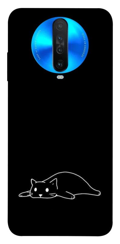 Чехол itsPrint Lazy cat для Xiaomi Redmi K30, black, купить оптом с доставкой