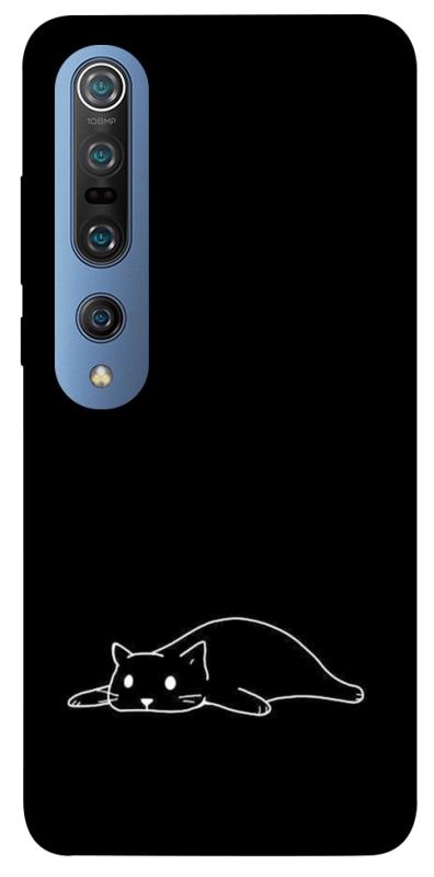 Чохол itsPrint Lazy cat для Xiaomi Mi 10 / Mi 10 Pro, black, купити оптом з доставкою