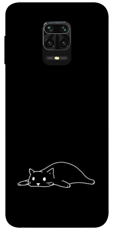 Чохол itsPrint Lazy cat для Xiaomi Redmi Note 9s / Note 9 Pro / Note 9 Pro Max, black, купити оптом з доставкою