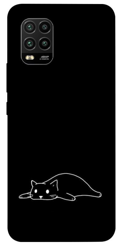 Чохол itsPrint Lazy cat для Xiaomi Mi 10 Lite, black, купити оптом з доставкою