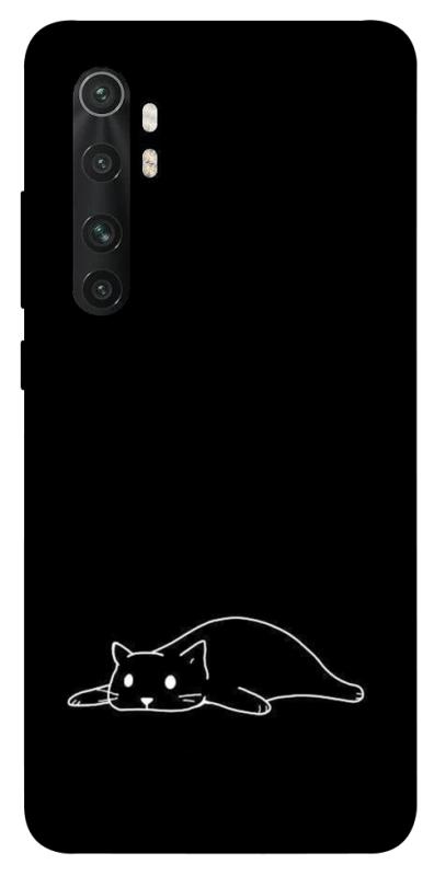 Чохол itsPrint Lazy cat для Xiaomi Mi Note 10 Lite, black, купити оптом з доставкою