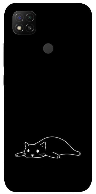 Чохол itsPrint Lazy cat для Xiaomi Redmi 9C, black, купити оптом з доставкою