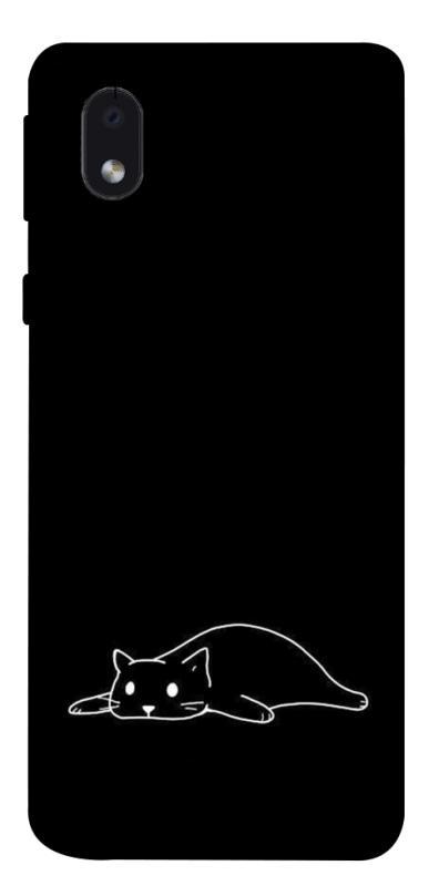 Чохол itsPrint Lazy cat для Samsung Galaxy M01 Core / A01 Core, black, купити оптом з доставкою