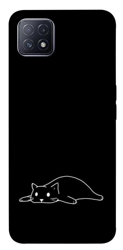Чохол itsPrint Lazy cat для Oppo A73, black, купити оптом з доставкою