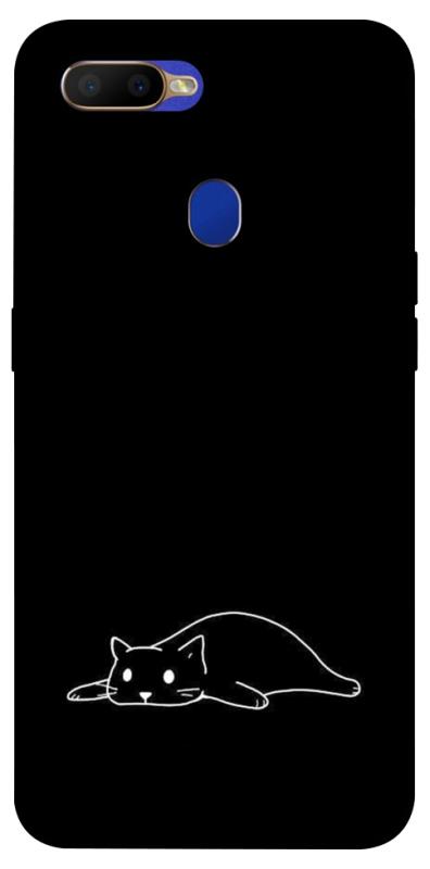 Чохол itsPrint Lazy cat для Oppo A5s / Oppo A12, black, купити оптом з доставкою
