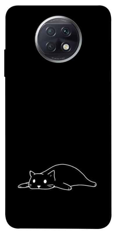 Чохол itsPrint Lazy cat для Xiaomi Redmi Note 9 5G / Note 9T, black, купити оптом з доставкою