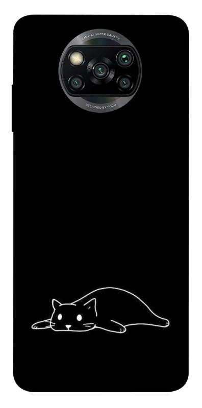 Чохол itsPrint Lazy cat для Xiaomi Poco X3 NFC / Poco X3 Pro, black, купити оптом з доставкою